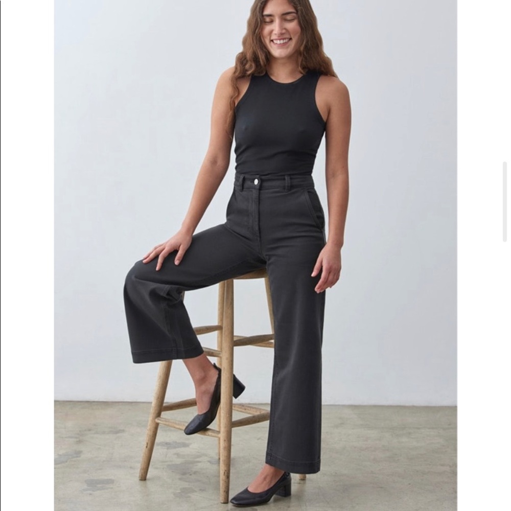 Everlane wide leg crop pants size 2